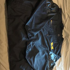 Nike, University of Michigan, team issued 1/4 zip performance jacket